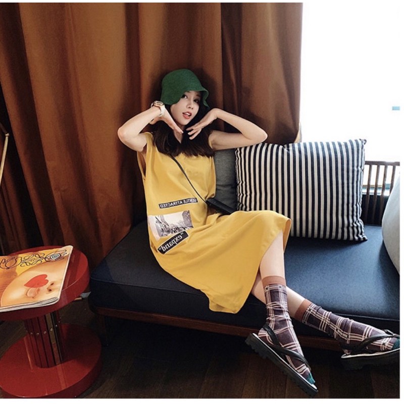 Váy suông EX sát nách from rộng dáng dài | BigBuy360 - bigbuy360.vn