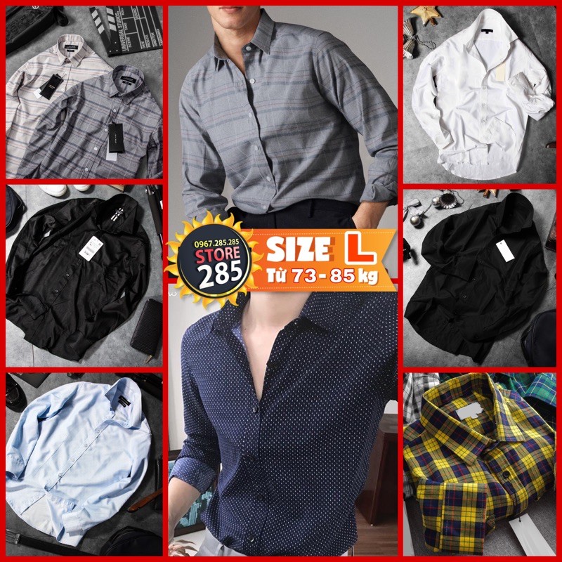 🏆SIZE L🏆 CHẤT LƯỢNG 🔥 Các mẫu áo sơmi vnxk store285 L01 cao cấp - Slimfit năng động