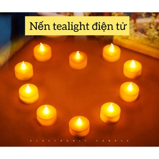 Nến điện tử tealight nhỏ (1 hộp 10 cái)