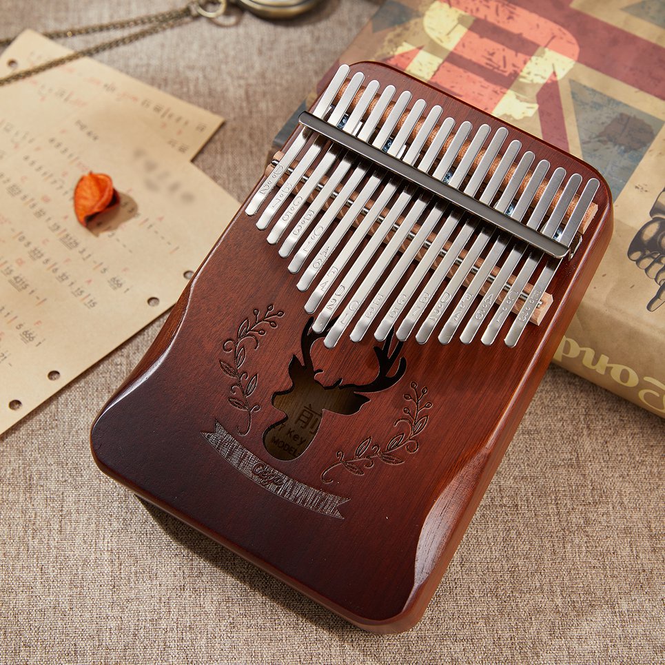 Kalimba 17-tone Thumb Piano Grade B Arc Hand Guard Portable Musical Instrument