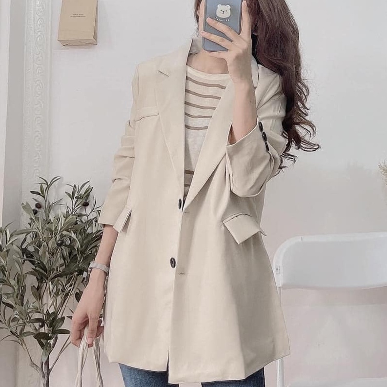 Áo blazer 2 lớp dài tay nhiều màu phong cách Hàn quốc Áo vest nữ khoác ngoài | BigBuy360 - bigbuy360.vn