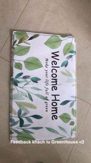 Thảm nhung bông Welcome home