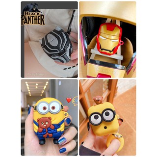 Tổng hợp (1) Ốp vỏ bảo vệ hộp đựng tai nghe Airpods 1/2-Airpods Pro minions- black panther-ironman -bò sữa-giày-naruto-