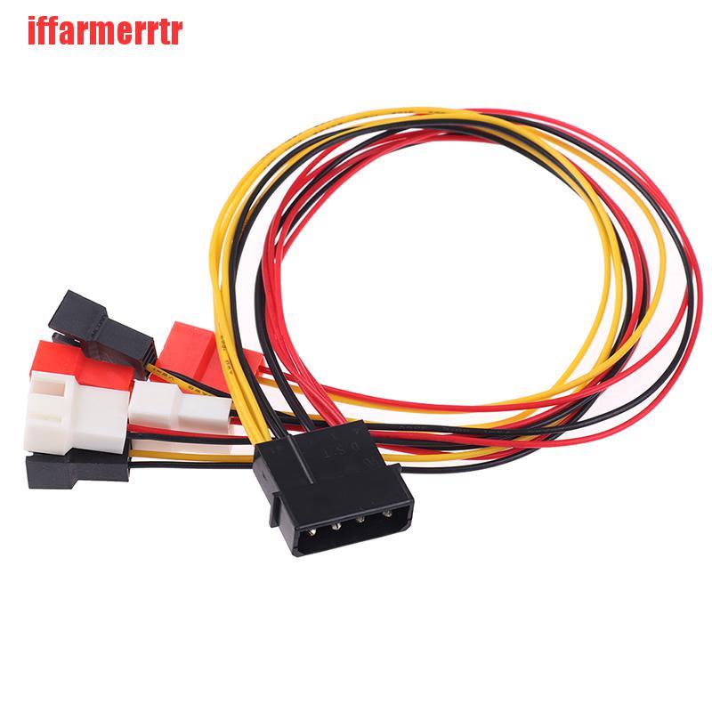 {iffarmerrtr}4Pin Molex to 3Pin Fan Power Cable Adapter Connector 12V 7V 5V Cooling Fan Cable LKZ