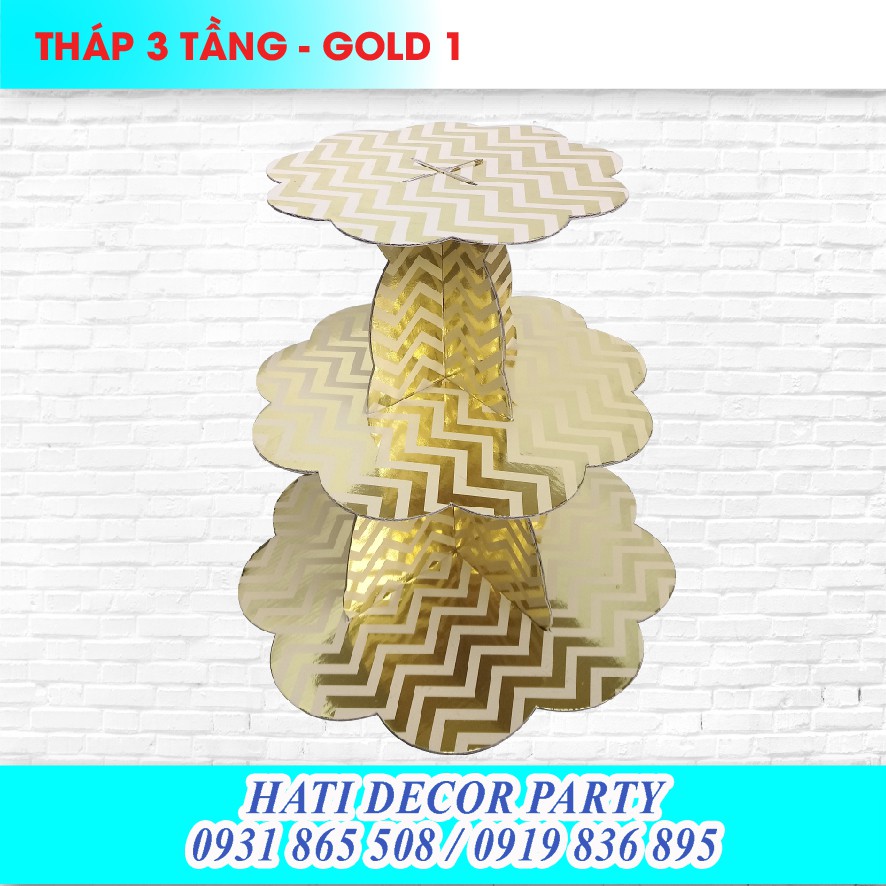 THÁP 3 TẦNG SINH NHẬT - CUPCAKE, CÁC LOẠI BÁNH | HATI DECOR PARTY