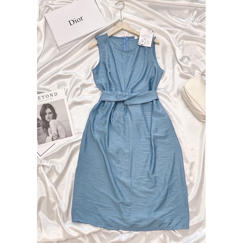 váy xanh sát nách xoắn eo buộc dây | BigBuy360 - bigbuy360.vn