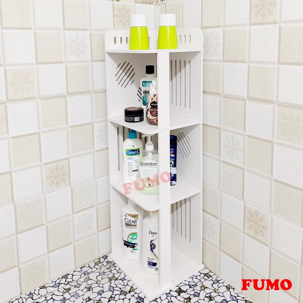 Kệ góc tường 4 tầng kệ nhà tắm nhà vệ sinh siêu chắc chắn chống nước FUMO SP025