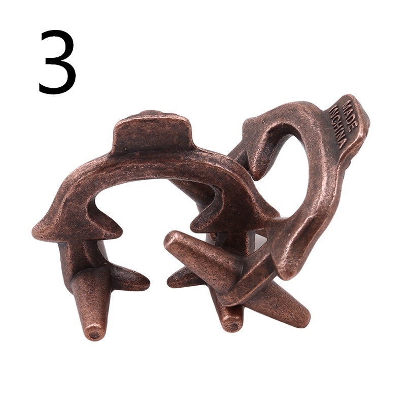 Đồ chơi giải đố ổ khóa hình vuông thử thách IQ bằng hợp kim cho trẻ em/người lớn