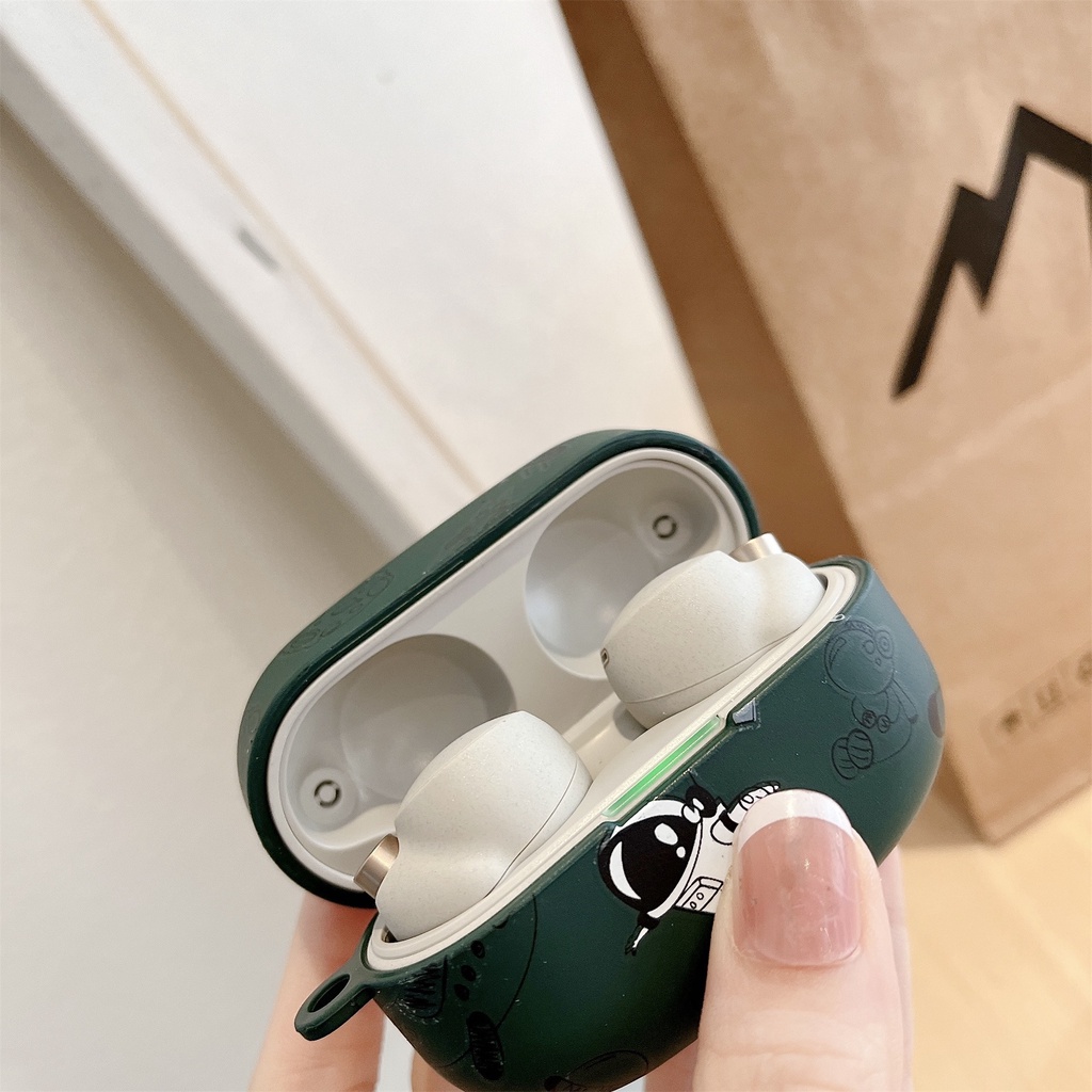 Vỏ Bảo Vệ Hộp Sạc Tai Nghe Bluetooth Không Dây Sony WF-1000XM4 Bằng PC Cứng Mặt Nhám Hình Phi Hành Gia/Thỏ Dễ Thương