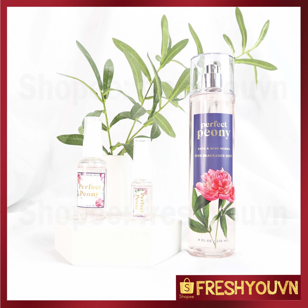Perfect Peony - Xịt thơm toàn thân body mist Bath & Body Works khác  - Hoa