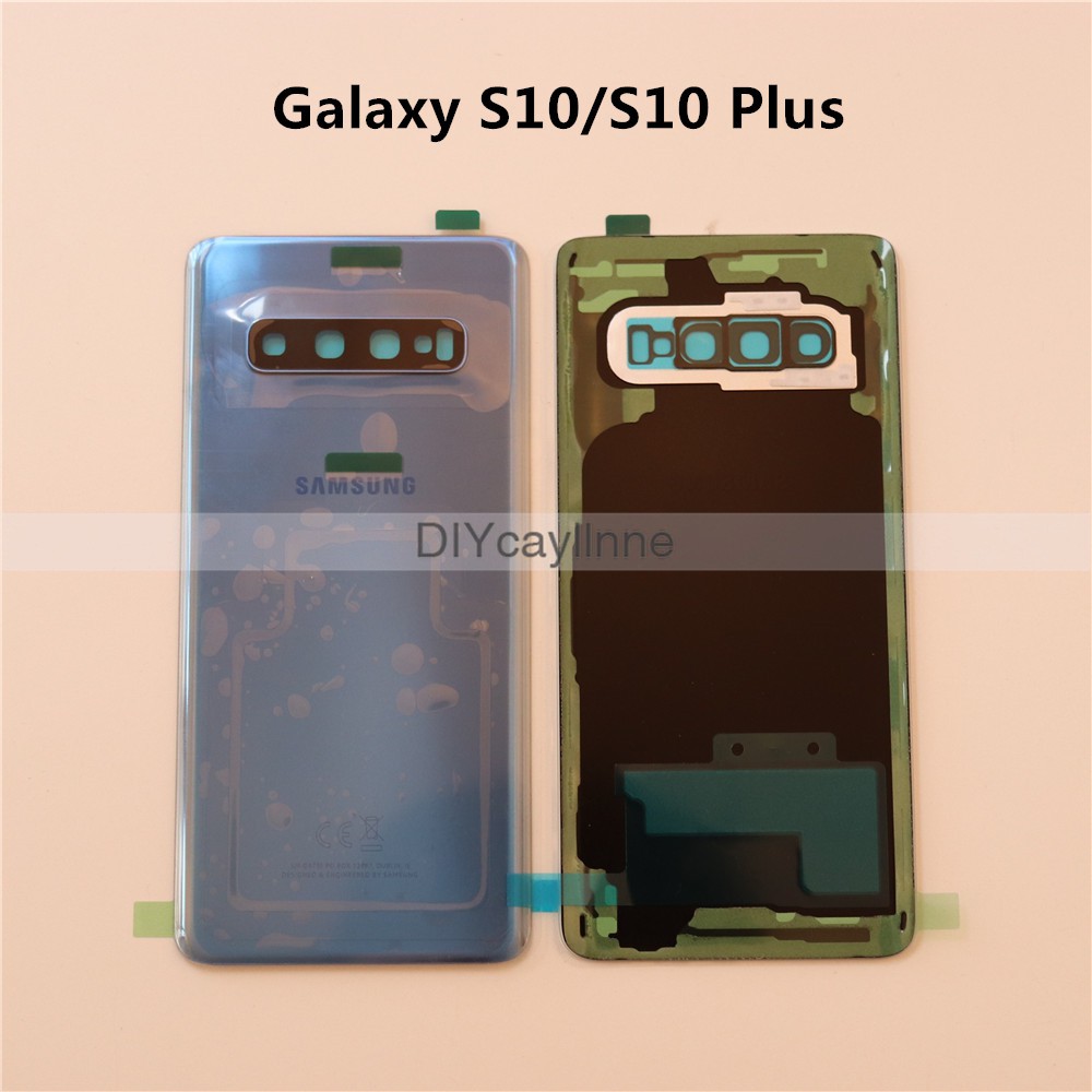 Lưng Ốp Điện Thoại Mặt Kính Thay Thế Kèm Khung Camera Cho Samsung Galaxy S10 S10 Plus S10 + S10e