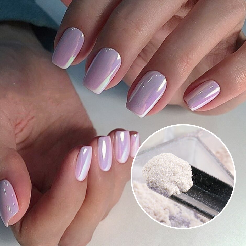 [Hàng mới về] Hộp bột phủ móng tay hiệu ứng tráng gương lấp lánh thời trang