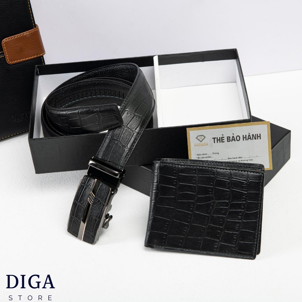 Combo Thắt Lưng &amp; Ví Da 𝑭𝑹𝑬𝑬𝑺𝑯𝑰𝑷 Hàng Cao Cấp VNXK - CB55