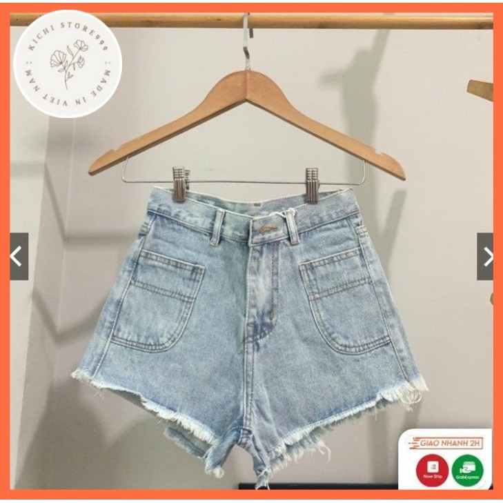 Quần Sọt Jeans thiết kế đẹp cao cấp nữ Kichistore , Quần Jean thời trang nữ M23