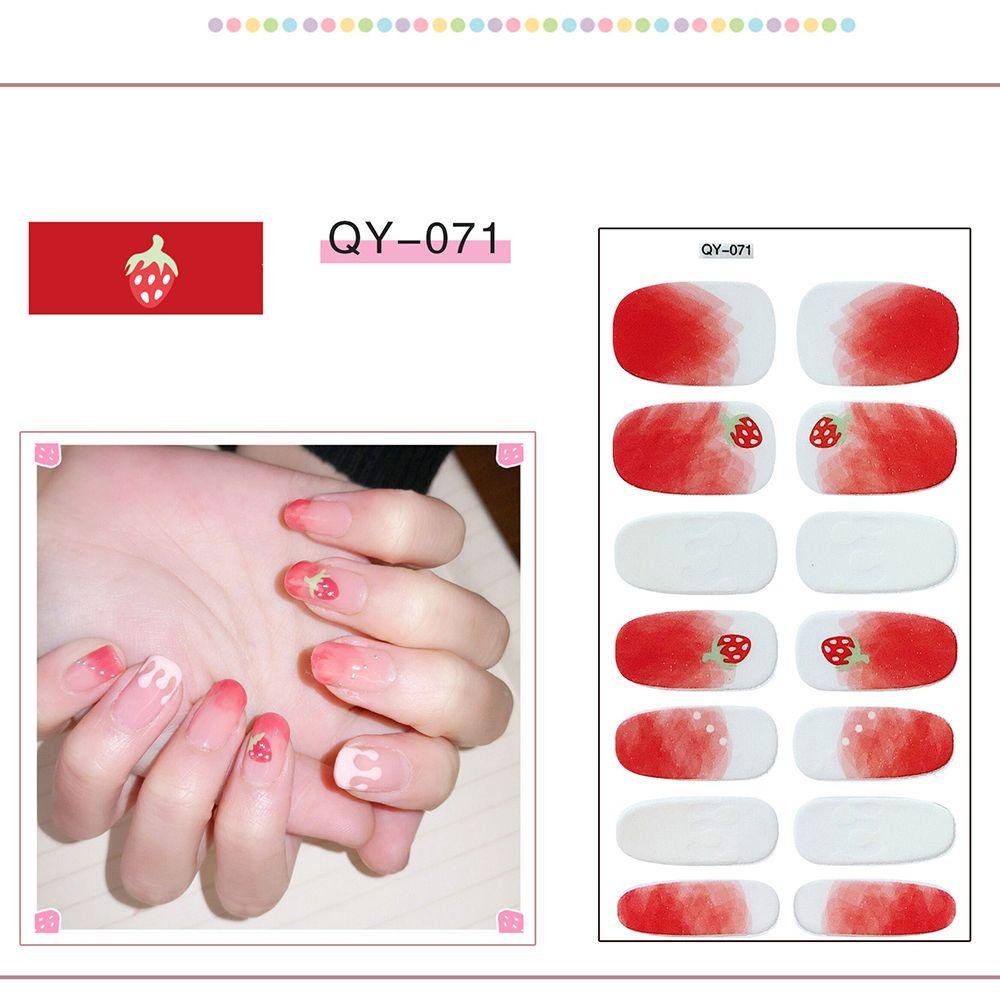 Nhãn Dán Trang Trí Móng Tay 3D Tự Dính Họa Tiết Hoa Trái Cây Dành Cho Nữ