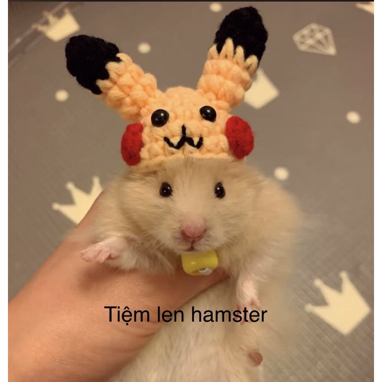 Mũ nón cho hamster hình pika chu