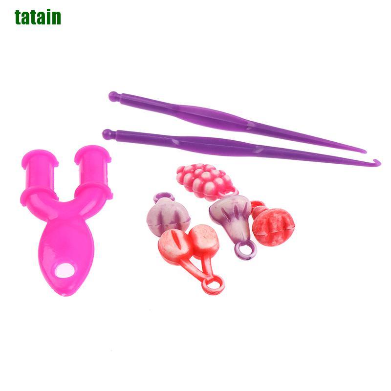 [Hàng mới về] Set 600 dây thun cao su co giãn và dụng cụ dùng để đan vòng tay thủ công