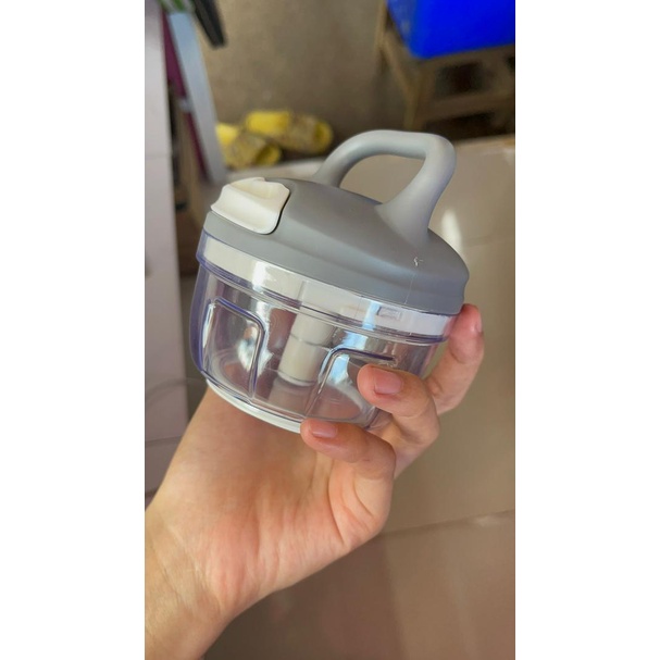 Dụng Cụ Xay Tỏi Ớt Mini Bằng Tay Mini Food Chopper Kéo Dây Tiện Ích, Máy Xay Tỏi Ớt, Sữa Hạt, Tiêu Tiện Dụng