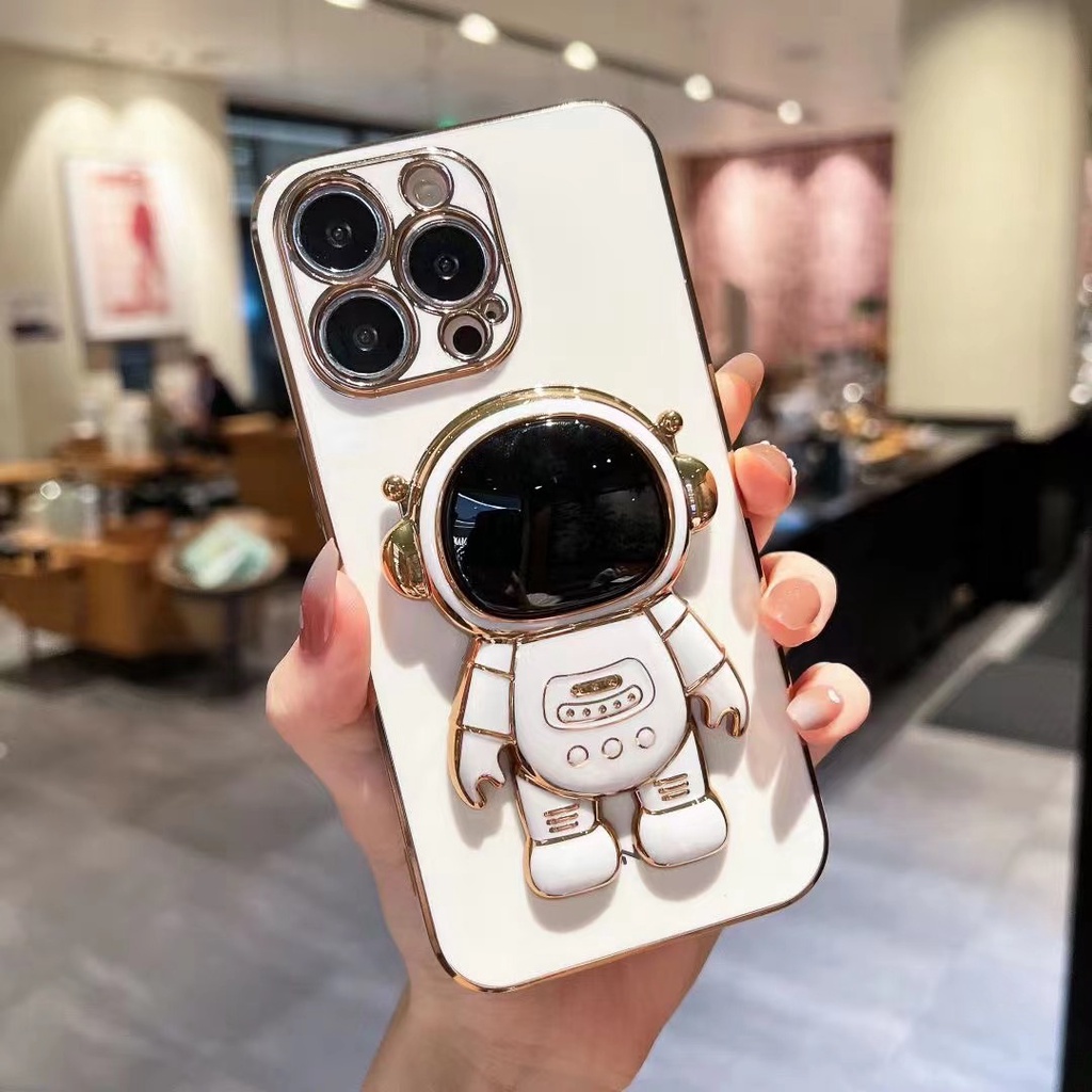 Ốp Điện Thoại Có Giá Đỡ Hình Phi Hành Gia Cho iPhone 11 Pro MAX XS MAX XR XS X 8 7 6S 6 Plus SE2020