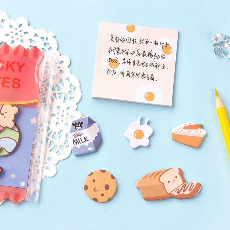 Candy Bag Special-Shaped Sticky Notes Combination Creative Edge Sliding Bag Storage Gadget Cartoon MinimalistnTimes Stickers120Pieces