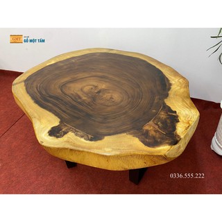 Bàn sofa gỗ me tây nguyên tấm