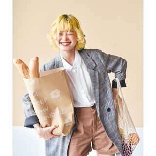 BLEUBIRD Áo khoác Plaid Blazer