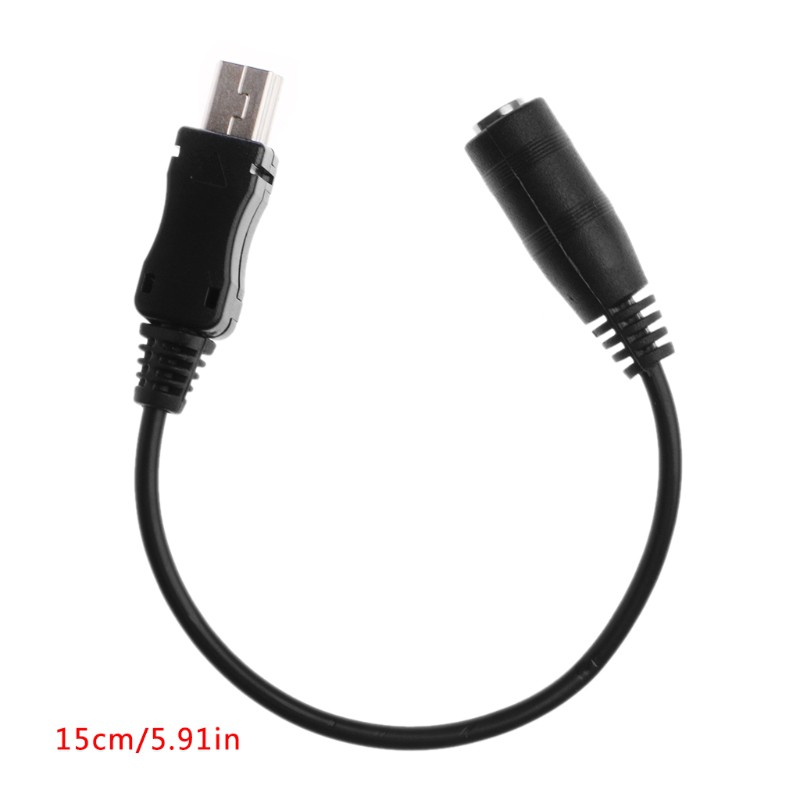 VIVI Mini USB 5 Pin Male To  3.5mm Female Headphone Jack Aux Audio Adapter Cable 15cm