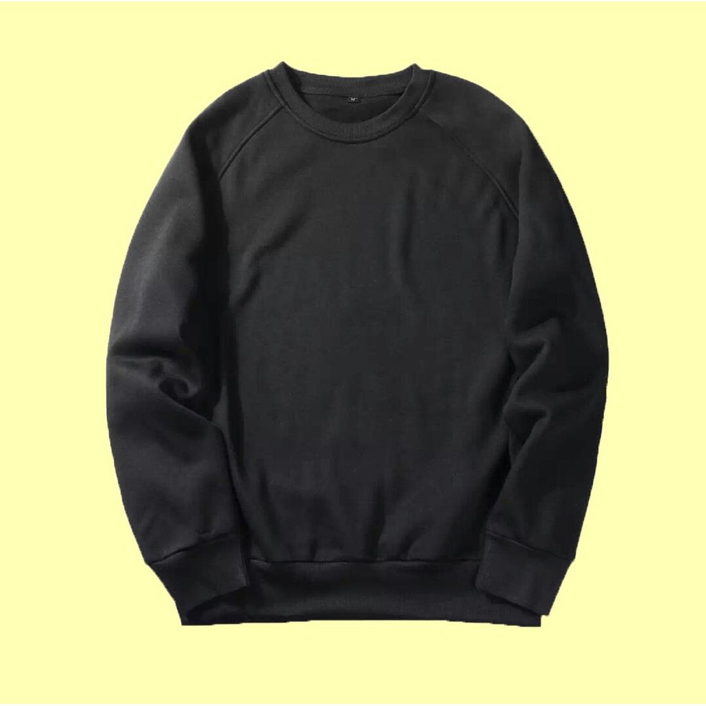 Áo sweater cổ tròn màu trơn đơn giản cho nam nữ | BigBuy360 - bigbuy360.vn