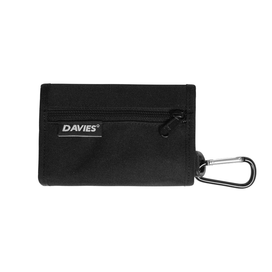 Ví cầm tay local brand nhiều ngăn DAVIES nam nữ vải canvas, da chống nước màu đen Tactical Wallet I D-V40 & D-V59