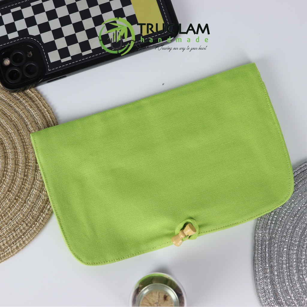 Ví Nữ Cầm Tay Thêu Họa Tiết Chữ Cái F L H Z E Phối Màu Cực Đẹp - Trúc Lâm Handmade