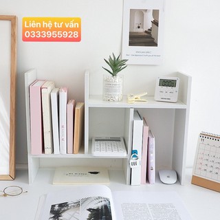 Kệ đựng sách vở cho bé, để trên bàn học hoặc bàn làm việc. Loại mini nhỏ, bằng Gỗ, tự lắp ráp thông minh, đa năng