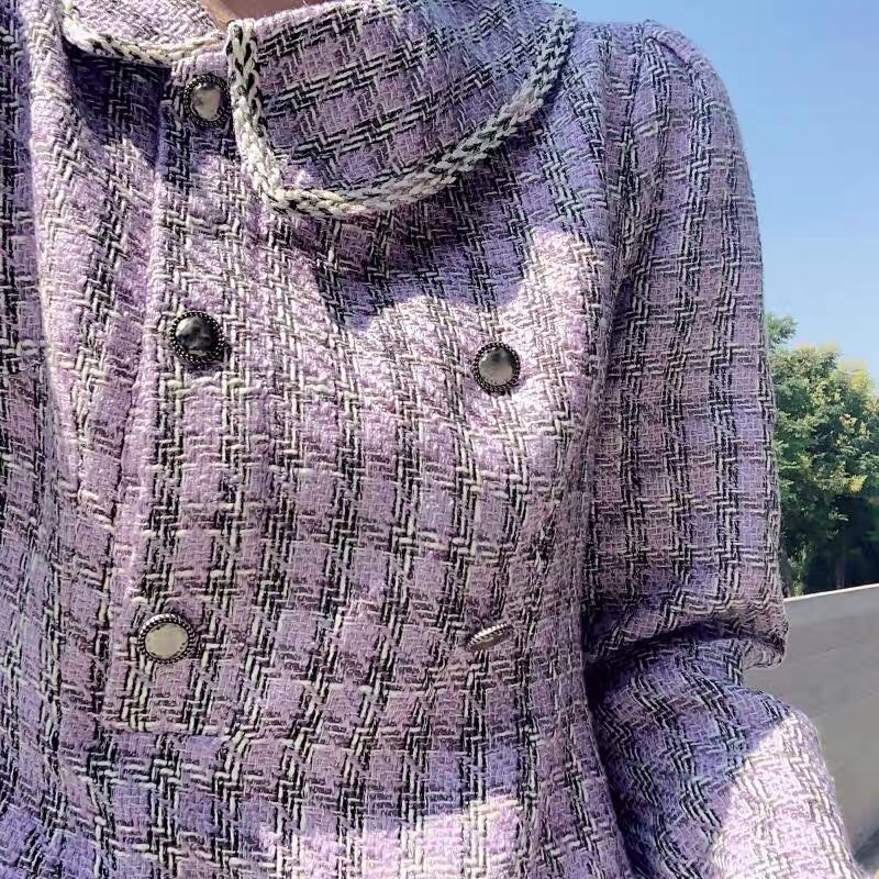 Đầm dạ tweed tiểu thư