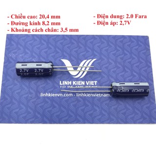 Siêu tụ điện 2f 2.7v - x4h8