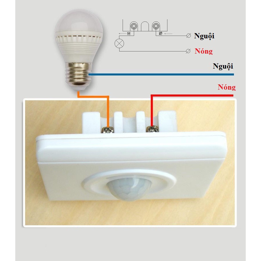 Công tắc cảm biến ánh sáng âm tường độ nhạy cao khoảng cách cảm biến 2-3M