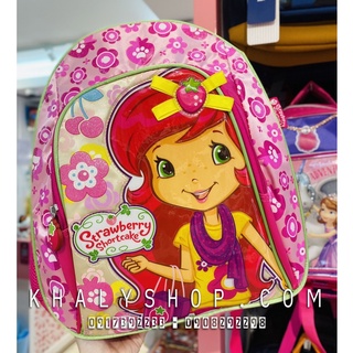 Balo đi học bé Gái hình bé dâu Strawberry Shortcake bông hoa và trái dâu đính nơ vàng (Disney)
