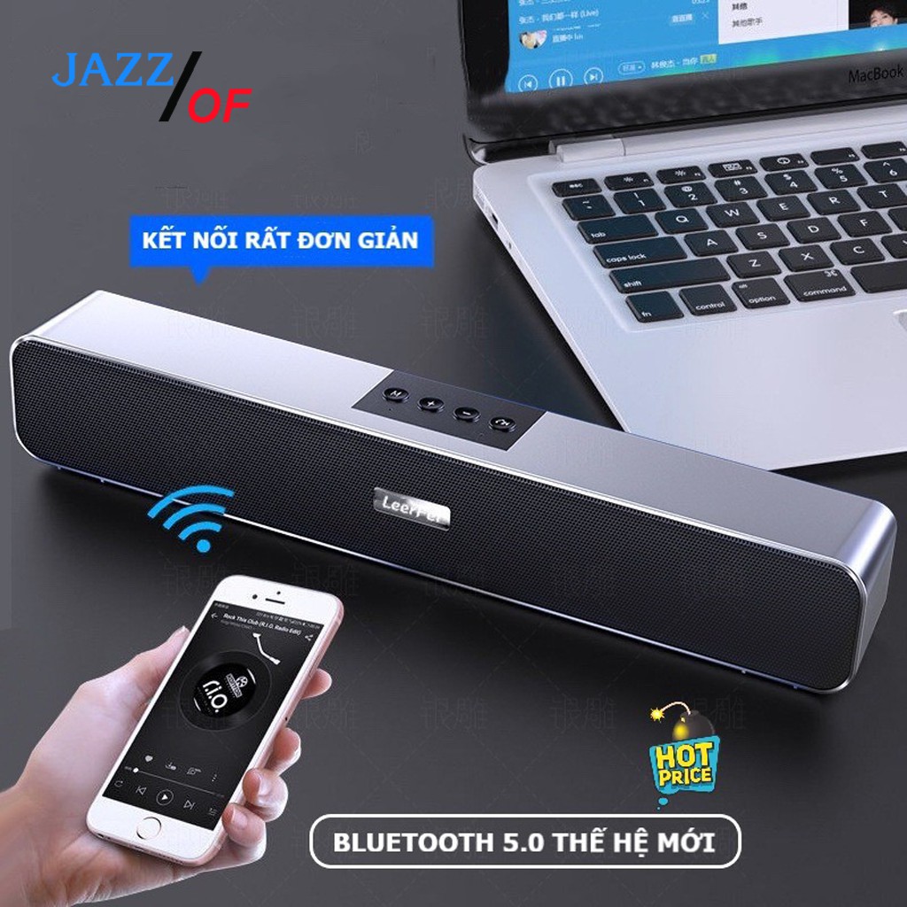 Loa bluetooth Âm Thanh Vòm 6D Dung Lượng Pin Khủng Kèm Jack Kết Nối 3.5mm
