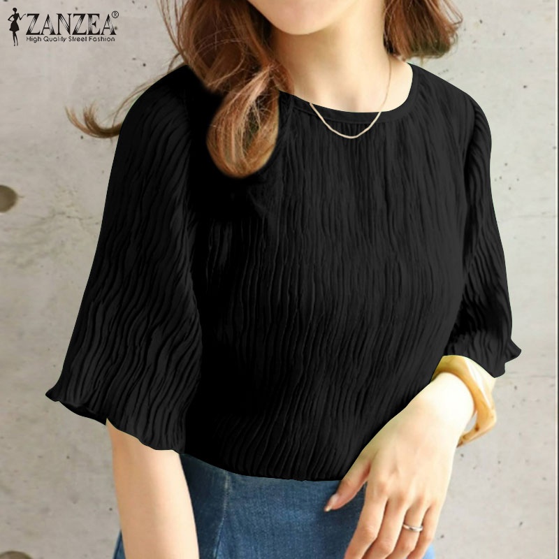 Zanzea Áo Thun Nữ Tay Lửng Phong Cách Đường Phố Thời Trang Size 3XL-5XL