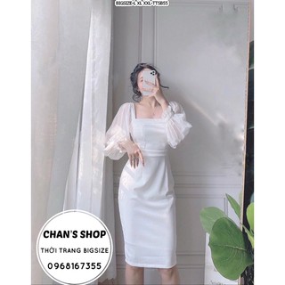 Bigsize 60- 90kg đầm body tay phối