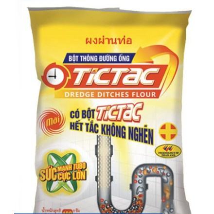 Bột Thông Đường Cống TICTAC Gói 100g Thông Tắc Siêu Nhanh