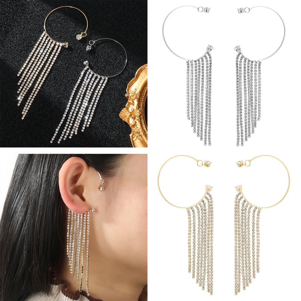 Khuyên Tai Dạng Kẹp Không Xỏ Thời Trang|Bông Tai Tua Rua DàI Sang TrọNg