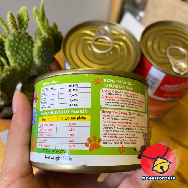 Pate Happy Cat làm từ cá ngừ thật cho mèo - Lon 160gr