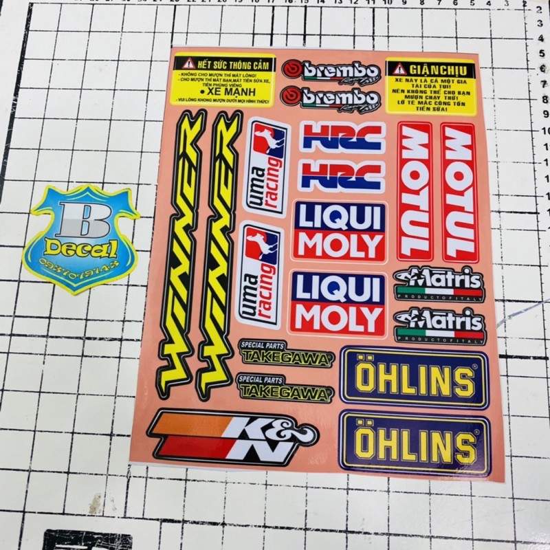LOGO STICKER chữ Winner