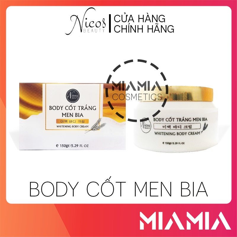 Kem Body Cốt Trắng Men Bia Nicos chính hãng