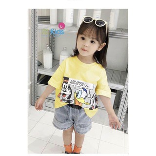 Set Bộ 2CT Áo Phông Disney Phối Quần Jean Lửng Cho Bé 8-20Kg Namkidshop (V290)