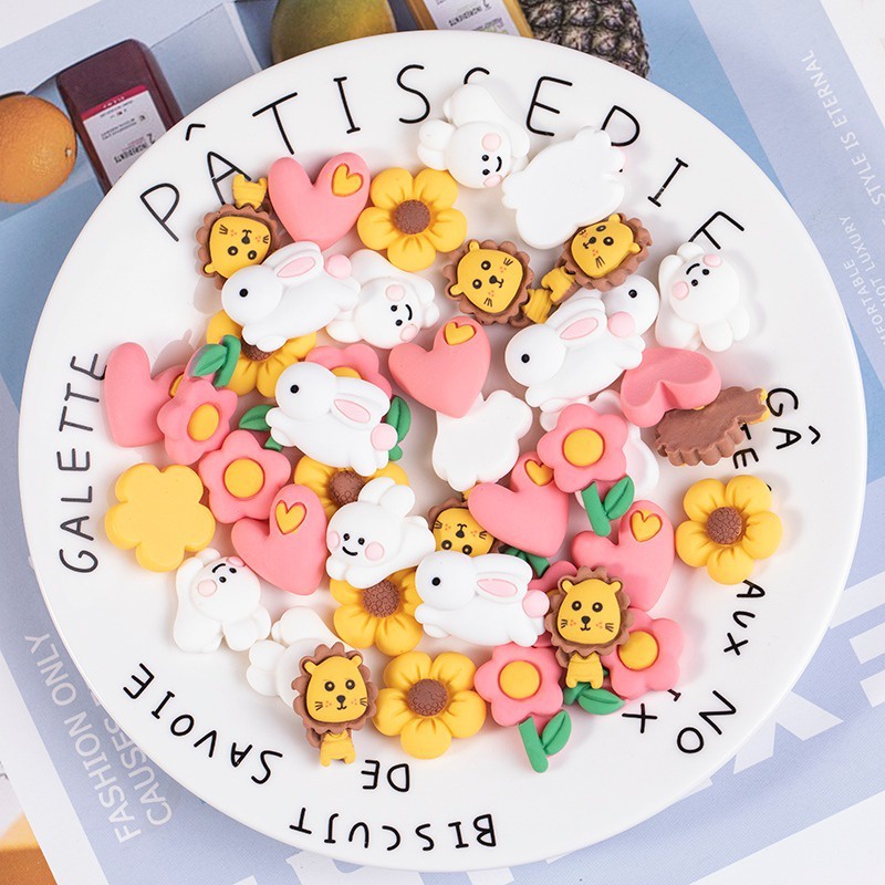 Crocs Jibbitz Hoạt Hình Thỏ Dễ Thương 2.5D DIY Giày Nút Quyến Rũ