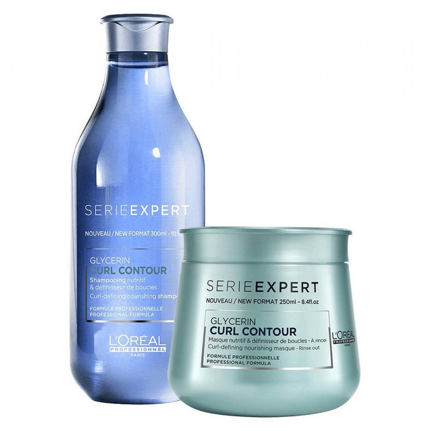 Combo Dầu gội và hấp cho tóc uốn xoăn Serie Expert Curl Contour HydraCell L'oréal 300ml/250ml