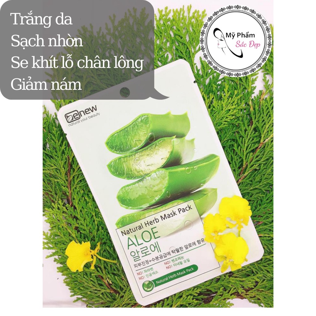 Mặt nạ 💖 Chính hãng 💖 6 vị Mặt nạ BENEW Natural Herb Mask Dưỡng ẩm trị mụn trắng da Hàn Quốc (22ml) | BigBuy360 - bigbuy360.vn
