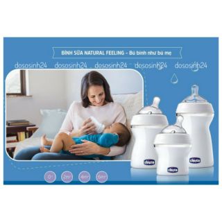 Chicco - Bình sữa NÚM NGHIÊNG Pisa Natural Feeling 0M+ 150ml