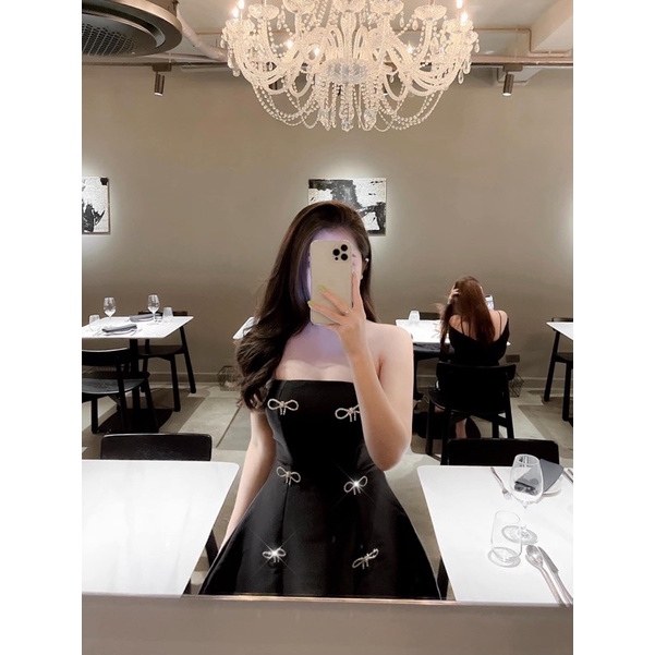 Váy đầm cup đính nơ dự tiệc sang chảnh Felicia