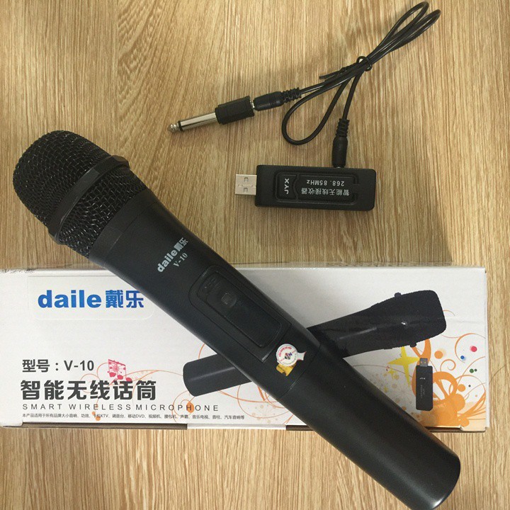 Míc karaoke không dây V10 giá rẻ